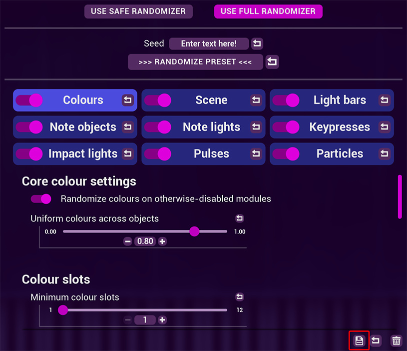 Save randomizer