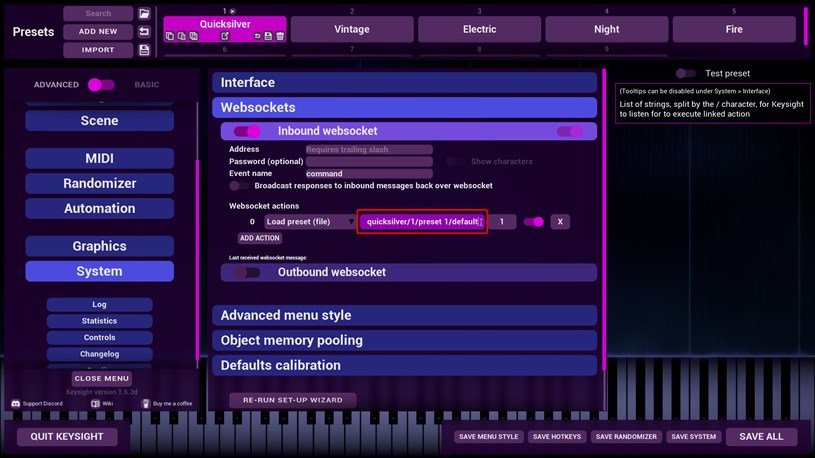 Input strings