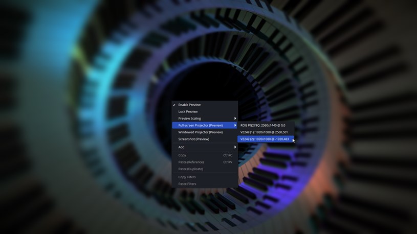 OBS preview