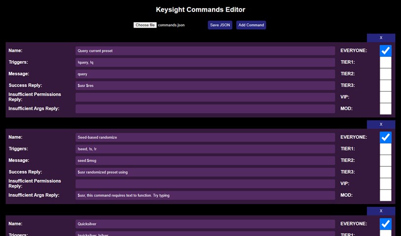 Command editing