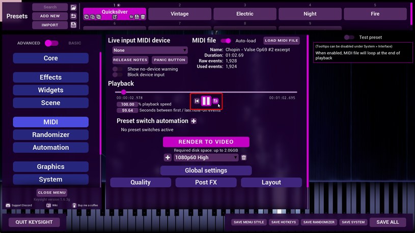 Looping MIDI