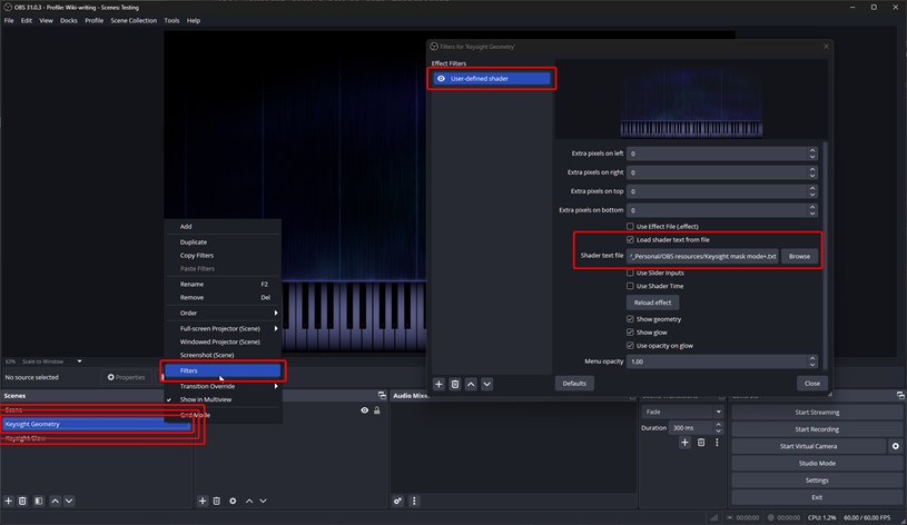Scene filters